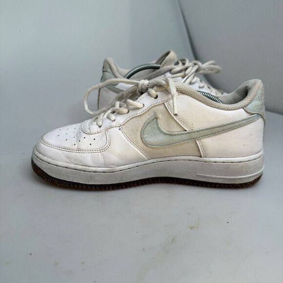 Nike Air Force 1 Indigo DA3093-100 White Blue Tan Speckled Sole Size 6 Youth GUC - Picture 13 of 16